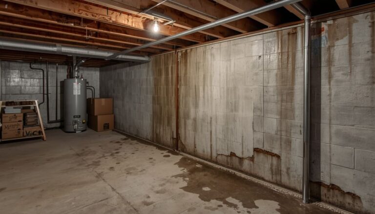 Basement Water Leaking - water damaged basement walls and slab