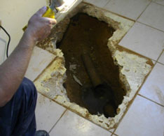 Fix Leaks from Water Under Slab