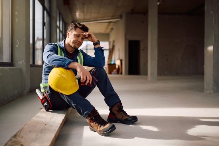 Construction mistakes concerned-looking contractor