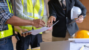 Contractor and Owner reviewing unbudgeted costs new home construction
