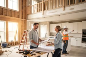 construction home remodel working with contractors
