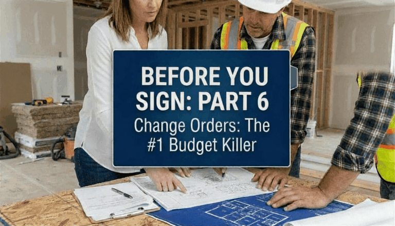 Change Order Construction - The #1 Budget Killer Series Part 6