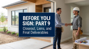Contract Closeout Your Final Deliverables Protection Series Part 9