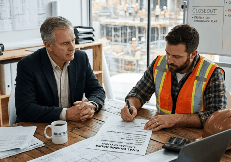 Final Payment Change Order Language — Construction