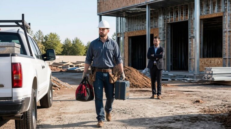 can a contractor quit a job