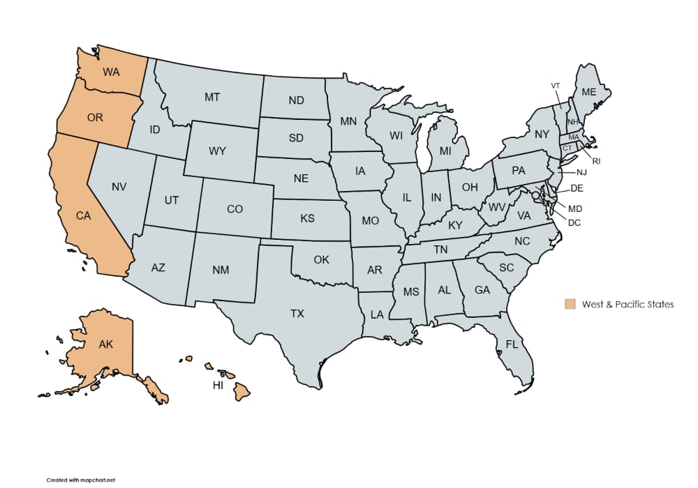 West and Pacific States Construction Defect Statutes